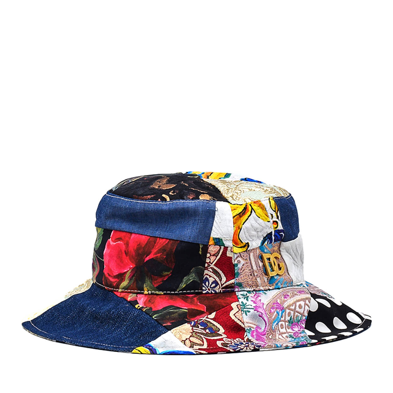 Dolce & Gabbana - Multicoloured Patchwork Bucket Hat  Size 58